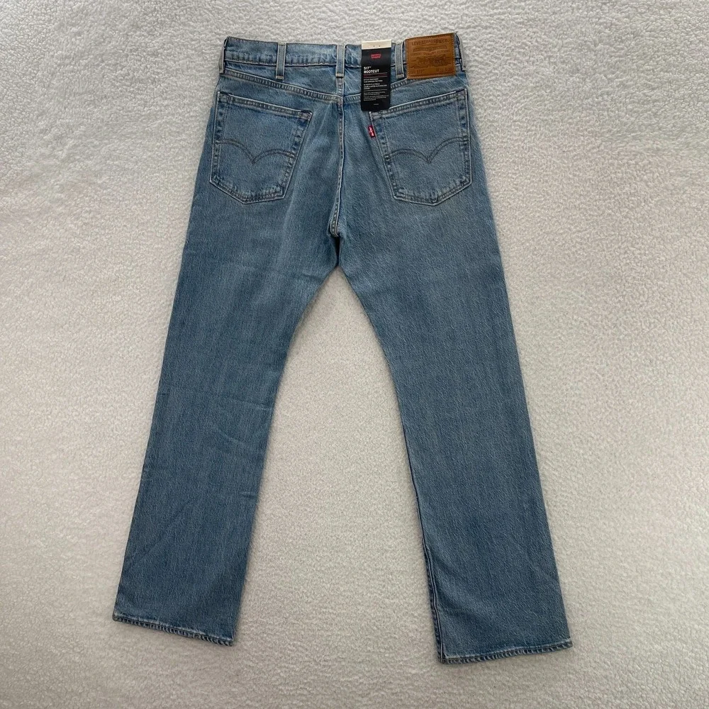 Levis 517 Jeans Mens 31x30 Blue Premium Bootcut Big E Denim Western Rodeo Ranch